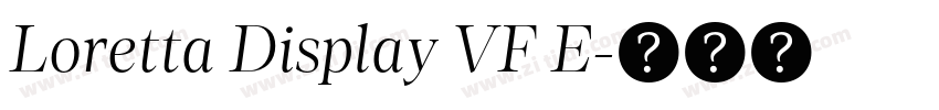 Loretta Display VF E字体转换
